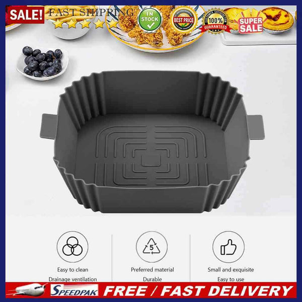 Silicone Air Fryers Tray Non-stick Disk Square Replacement Grill Pan Accessor