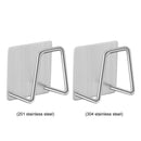 Sink Sponge Holder Self Adhesive Drain Drying Rack (304 Stainless Steel)