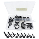 40pcs Fishing Rod Line Guides Eyes Sets Stainless Steel Tip Top Ring Circle Kit