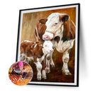 Diamond Painting 5D DIY Cow Calf Full Round Drill Rhinestone Picture Kit Newly