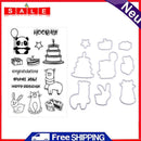Birthday Silicone Clear Stamp + Metal Punching Stencil DIY Scrapbook Decor
