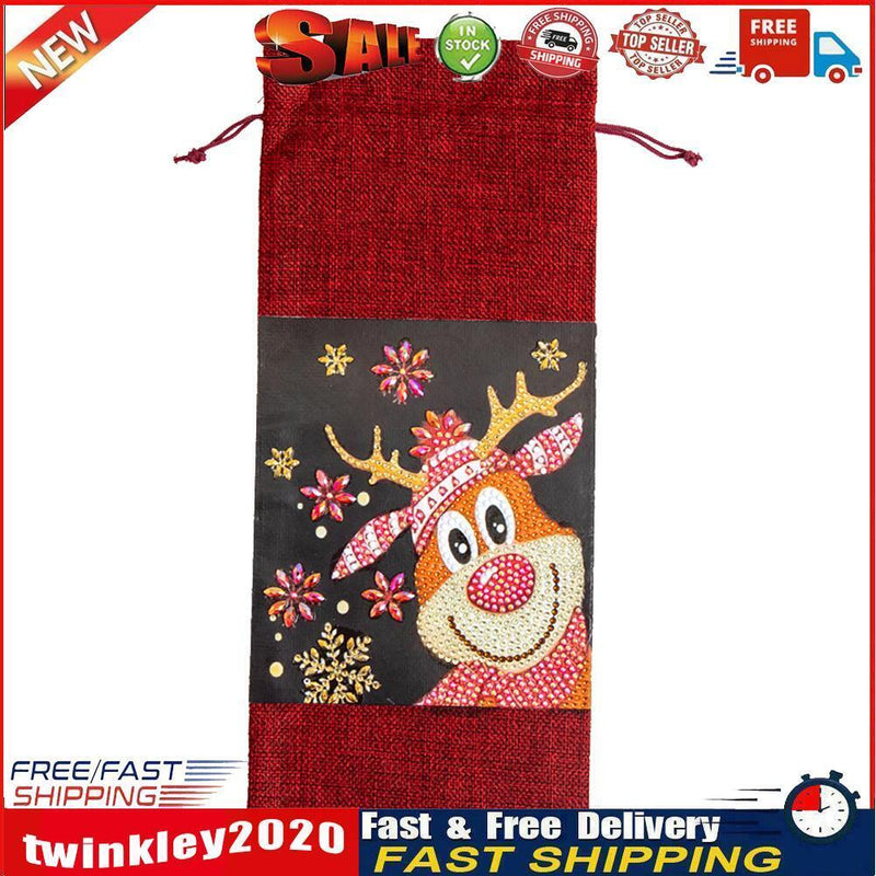 DIY Special Drill Diamond Painting Christmas Wine Bottle Covers (TB010A) Newly