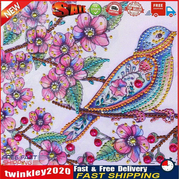 Diamond Painting Flowers Birds Part Special-Shaped Drill Handicraft (H042) Newly