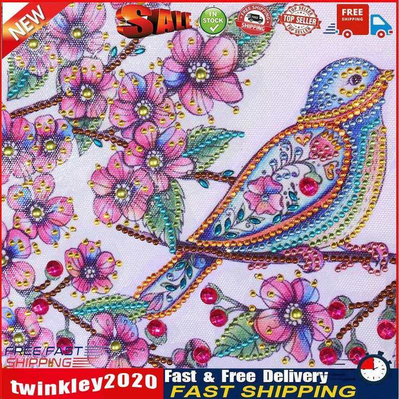 Diamond Painting Flowers Birds Part Special-Shaped Drill Handicraft (H042) Newly