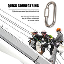 Stainless Steel Screw Lock Quick Links Chain Climbing Carabiner Hook (M10) Newly