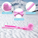 Snowball Maker Tool Duck Shape Snow Ball Tongs Clip with Handle (Pink)