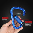 25KN Safety Auto Master Lock Carabiner Outdoor Rock Climbing Buckle (Blue)