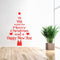Christmas Tree Waterproof Removable Glass Door Wall Stickers Home Decor(Red