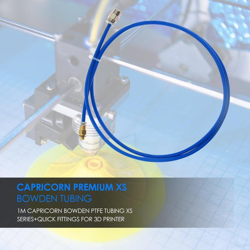 Capricorn Bowden PTFE Tubing XS Series 1M+1pc PC4-M6 Fittings+PC4-M10 Fittings