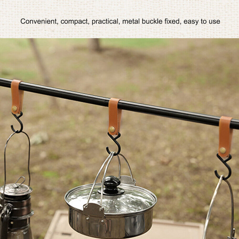 Outdoor PU Hooks Camping Clothes Triangle Storage Hanger Holder Hiking Supplies