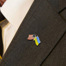 1 Pcs Ukraine US Brooch Country Flag Badge Clothes Cufflinks Love Peace(B) Newly