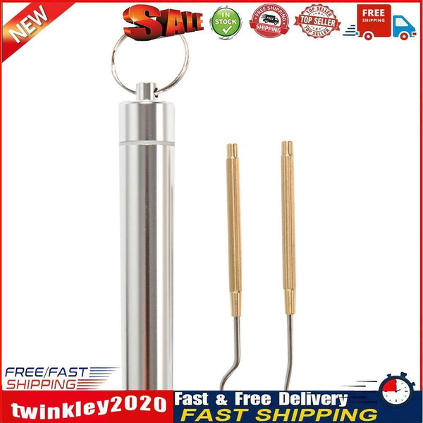 Outdoor Portable Metal Toothpick Set Waterproof Oral Teeth Cleaning Tools Newly