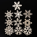 Wooden Pendants Christmas Snowflake Hanging Ornaments Wood Chip Xmas Decoration