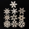 Wooden Pendants Christmas Snowflake Hanging Ornaments Wood Chip Xmas Decoration