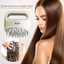 Silicone Scalp Head Massager Comb Handheld Hair Washing SPA Brush (Grey) Newly