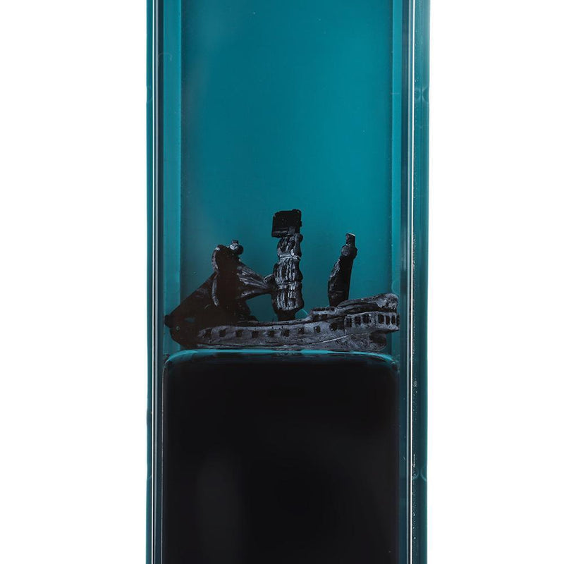Decoration Iceberg Desktop Cruise Ship Drift Bottle Hourglass Fluid Liquid