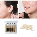 100pcs Double Head Disposable Cotton Stick Makeup Cotton Swab Ears Cleaning