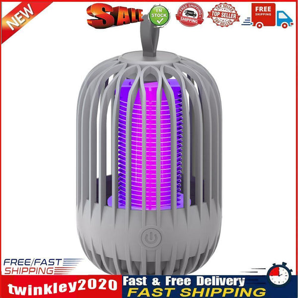 Pest Control Lights LED Bug Trap Mute Luring Mosquito Killer Lamp (Grey) Newly