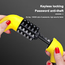 5-Digit Bike Combination Locks Scooter Wire Lock (Black+Yellow 17.2x400mm) Newly