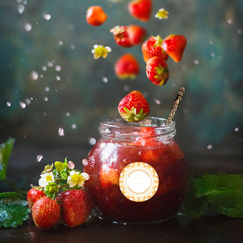 Canning Label for Jar 2"" Round 16pcs Canister Food Storage Packaging Sealing