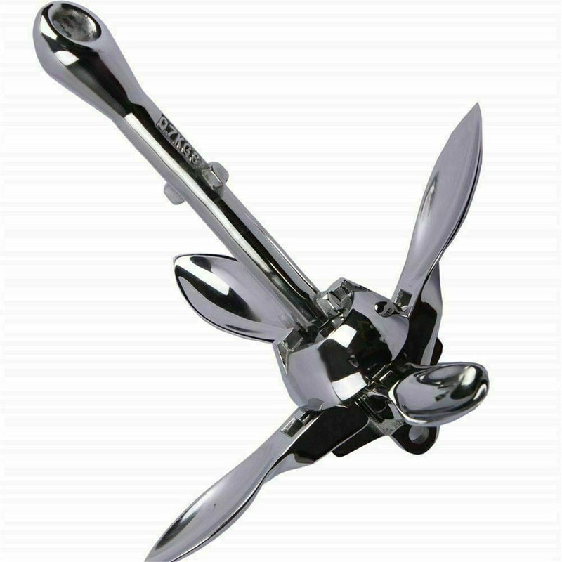 Dinghy Folding Stainless Steel Universal Kayak Grapnel Anchor Marine Canoe Boat