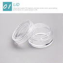 3g Empty Jewelry Bead Storage Box Small Round Sample Bottles Container Jars Pots