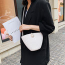 Knit Shoulder Crossbody Bag Fashion Woven Straw Lady Beach Holiday Messenger Bag