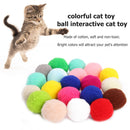 Pet Cat Candy Color Ball Toys Set Interactive Kitten Training Molar Chew Toys