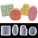 Silicone Candle Mold Aromatherapy Candle Plaster Sculpture Mould Abstract Face