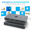 4 Port Sharing 4 Devices KVM Switch Splitter USB 3.0 2.0 Switcher for Keyboard