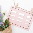 Blessing Series Metal Cutting Dies Paper Card Transparent Seal Stamp Album Craft