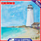 20x20cm Oil Paint By Numbers Lighthouse Frameless Picture Crafts Home Decoration
