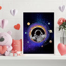 5D Kit Rhinestone Pictures DIY Space Astronaut Full Round Drill Diamond Paint