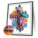 5D Kit Rhinestone DIY Butterfly on Cross Full Round Drill Diamond Painting