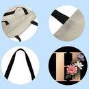 Alphabet flowers Printed Shoulder Shopping Bag Casual Large Tote Handbag H
