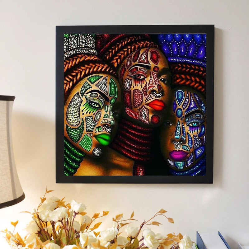 5D DIY Full Drill Diamond Painted Painted Face Unique Style Cross Stitch Mo