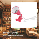 2pcs E27 Light Base Reptile Clip-on Lamp Bulb Holder EU Plug(Red)