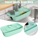 Faucet Splash-Proof Draining Rack Silicone Kitchen Sink Collection Pad Non-Slip.