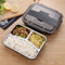 Portable Stainless Steel Bento Lunch Box Leak-Proof Food Container (Black)