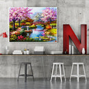 DIY Paint By Number Kit Small Bridge Flowing Water No Frame for Home Decor