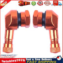 2pcs 90° CNC Aluminum Motorcycle 11.3mm Rim Tire Tyre Valve Stems(Orange) Newly