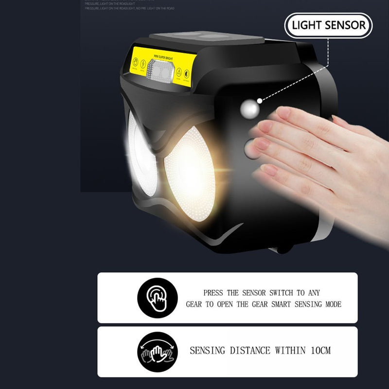 Yellow Light Strong Headlight Work Lamp Multi-function Induction Headlamp