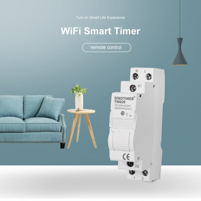 TM609 Tuya WiFi Switch 100-240V APP Control Smart Wireless Remote Switch Timer