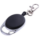 Nylon Rope Recoil Ring Outdoor Survival EDC Retractable Key Chain with Clip