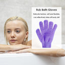 5 Fingers Bath Gloves Skin SPA Massage Kid Body Washing Bathroom (Purple)