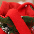 Xmas Candy Bag Flannel Xmas Gift Bag for Home Holiday Party Decor (Santa)
