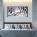 White Tiger Oil Paint By Numbers Kits Canvas Picture DIY Wall Art Craft Set