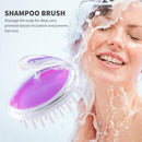 Silicone Massage Comb Head Body Scalp Hair Cleaning Bath Spa Brush (Purple)