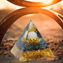 6cm Orgone Pyramid Peridot Crystal Stone Healing Orgonite Energy Chakra (I)