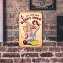 Sexy Lady Poster Metal Plate Tin Sign Plaque for Bar Pub Club Cafe Wall (D)